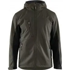 Blaklader Veste Softshell à Capuche Vert Kaki/Noir 4XL
