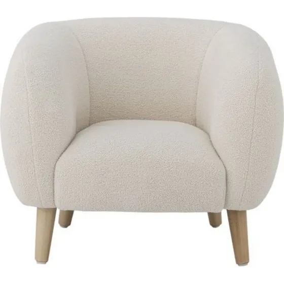 Bloomingville Cade Lounge Blanc - Fauteuil enfant moumoute