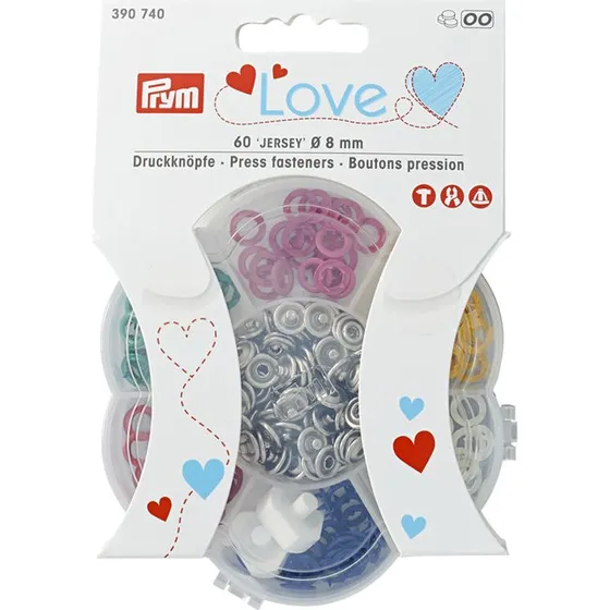 Prym Love - Boutons Pression Jersey 60 Pièces
