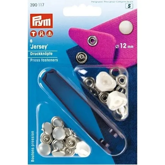 Prym - Boutons Pression Jersey 12 mm Blanc Nacré