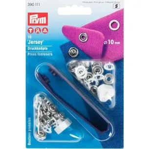 Prym Jersey Pressions 10 mm Blanc - 10 pièces