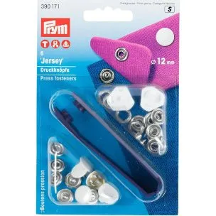 Prym - Boutons Pression Jersey 12 mm Blanc