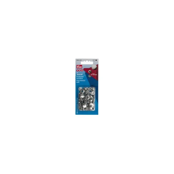 Prym Anorak Recharge 15 mm Argent 10 pièces