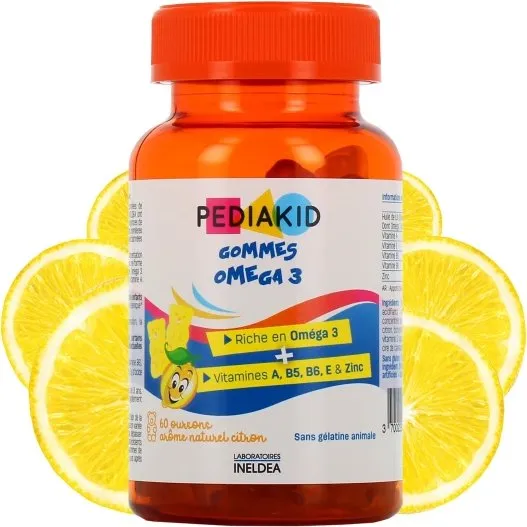 PEDIAKID Gommes Oméga 3 60 gommes à mâcher