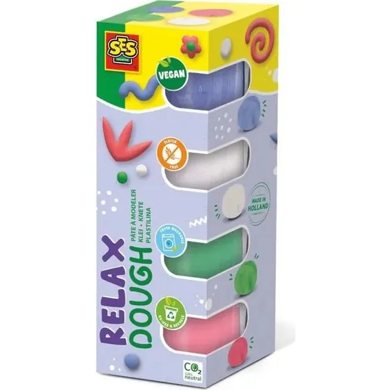 Ses Creative Pâte à Modeler Feel Good - Relax, Lot de 4x90g