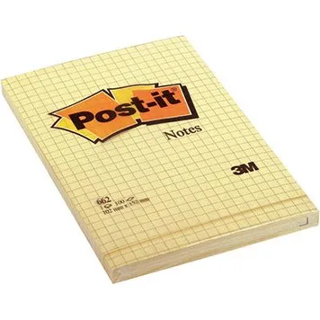 Post-It Notes Repositionnables Jaunes 102 x 152 mm