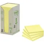 Post-it Notes Recyclées 76 x 76 mm Jaune, 100 Feuilles