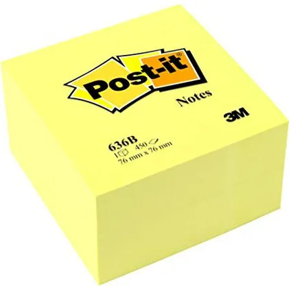 3M Post-it Notes 76x76 mm Jaune 450 feuilles