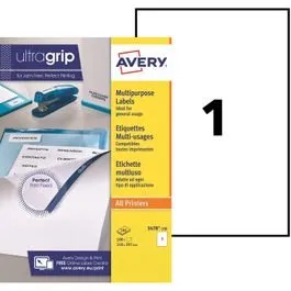 Avery Zweckform Étiquettes Blanches 210x297 mm