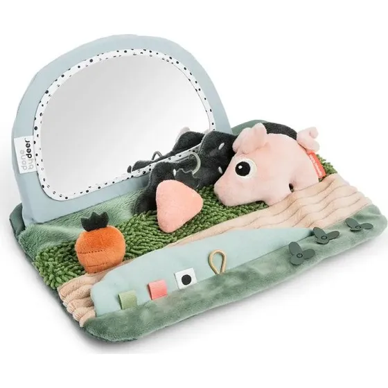 Pigee Miroir d'éveil Tummy Time Tiny Farm Multicolore