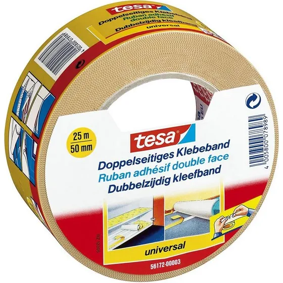 tesa Ruban Adhésif Double Face 50 mm x 25 m