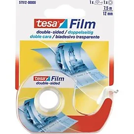 Tesa Double-Face Transparent 12 mm x 7,5 m avec Dévidoir
