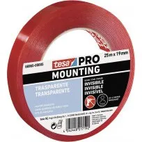 Montage Pro Adhésif Double Face Transparent 25m x 19mm