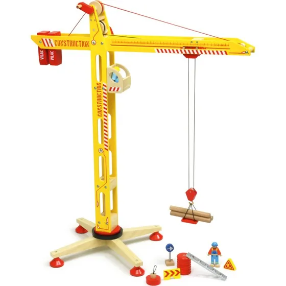 Vilac Grande grue en bois jaune 80 cm
