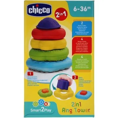 Chicco Smart2Play Anneaux à Empiler 2en1 6-36 mois