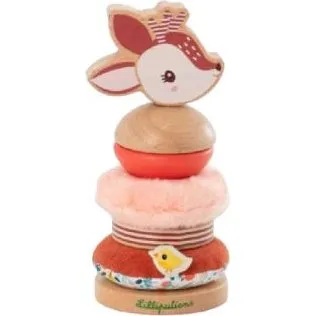 Lilliputiens Stella le faon - Pyramide empilable en bois et tissu