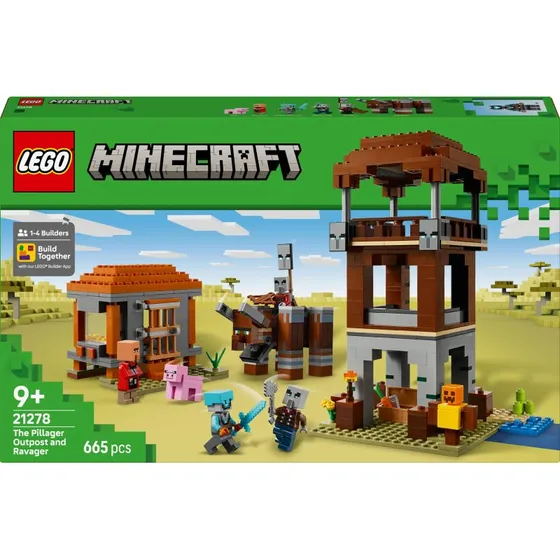 LEGO Minecraft 21278 Avant-Poste de Pillards et Ravageur
