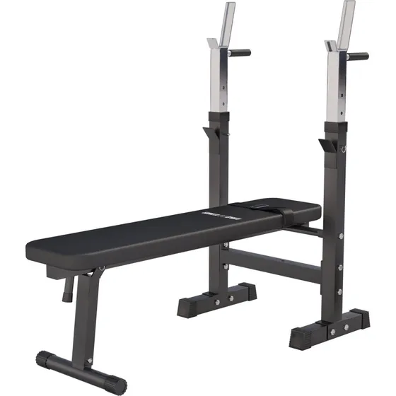 PowerFit Banc Musculation Noir avec Support Barre