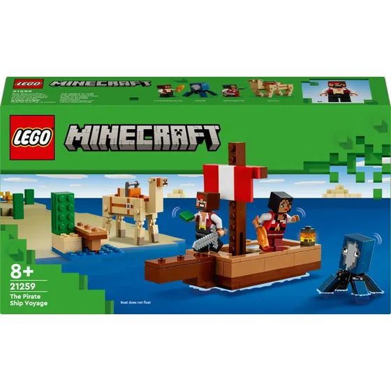 LEGO Minecraft 21259 Le voyage du bateau pirate
