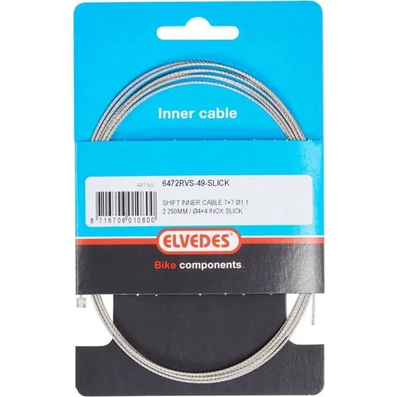 Elvedes Slick Câble Intérieur 2,25m 1,1mm Argent