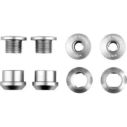 Wolf Tooth Boulons de Plateau M8x6 mm (4 pièces)