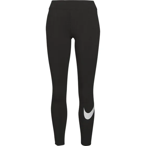 Nike Sportswear Essential Legging Femme Mi-Haute Swoosh Noir/Blanc