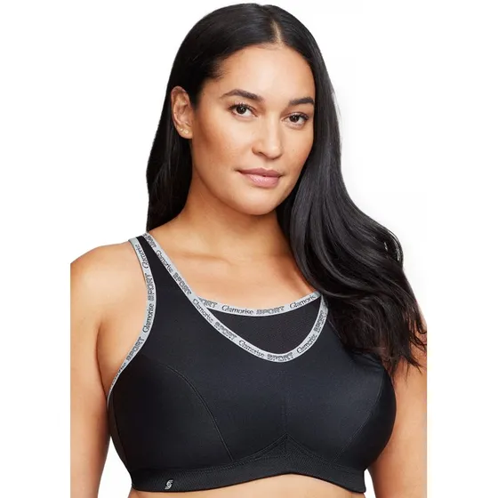 Glamorise Brassière Sport Anti-Rebondissements Noir