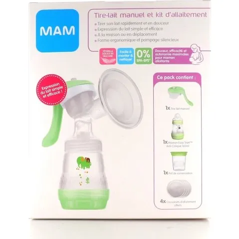 MAM Tire-lait manuel + kit allaitement Vert