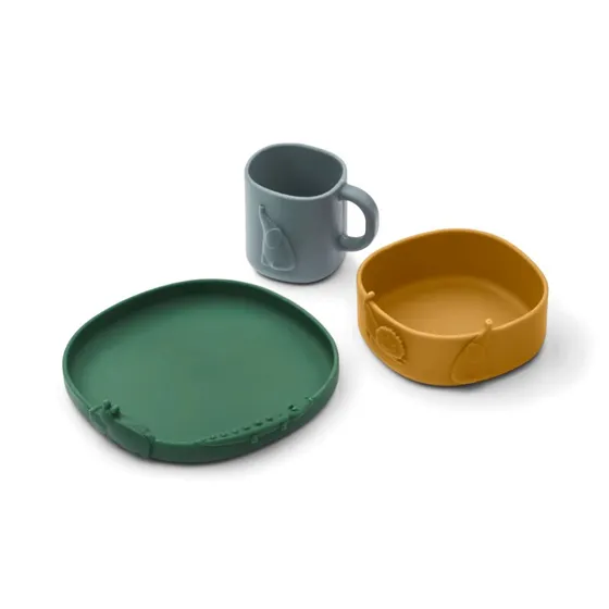 Liewood Set repas bébé 3D Kine Golden