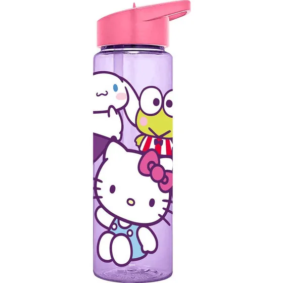 Sanrio Hello Kitty et ses amis - Bouteille d'eau 600ml transparente