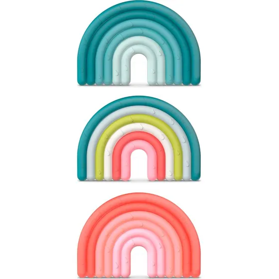 Suavinex Anneau de dentition silicone arc en ciel