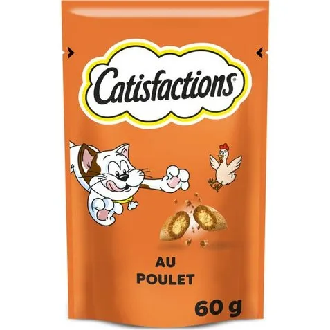Catisfactions Friandises au Poulet pour Chat 60g