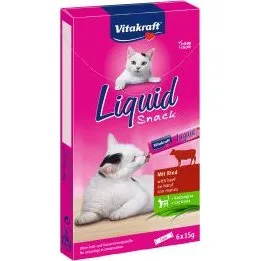 Vitakraft Cat Liquid-Snack Bœuf & Inuline 11x6 pièces