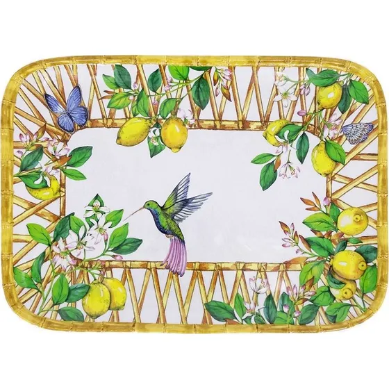 JARDINS DE LA COMTESSE Plateau Capri 45x32 cm citron