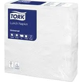 Tork Serviette Lunch 30x30 cm 1 pli Blanc - Lot de 100