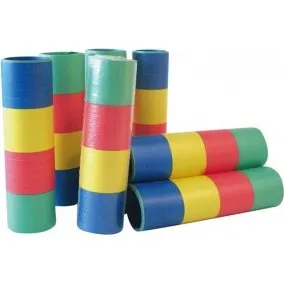 Rubies 4 Rouleaux de 20 Serpentins Rouge Vert Jaune Bleu