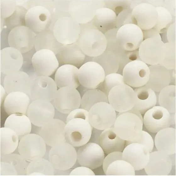 Perles en plastique 6 mm rose, 40g