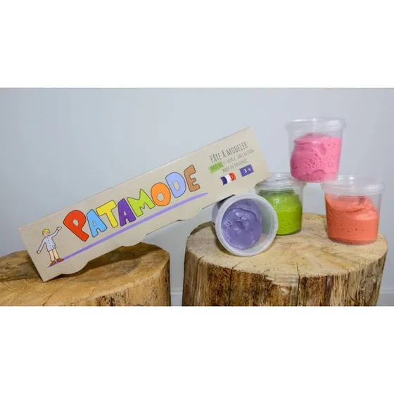 Patamode - Pâte à modeler végétale couleurs primaires (4 pots)