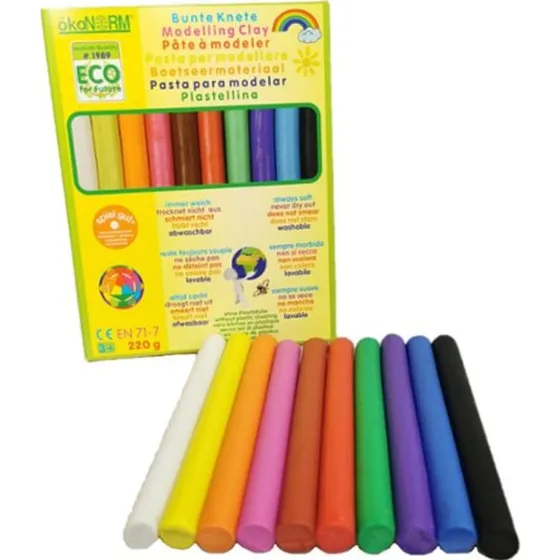 OkoNorm Pâte à modeler 10 couleurs 220 g