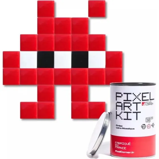 PIXEL CORNER Tiny(s) Rouge – Kit Pixel Art 16×16 cm