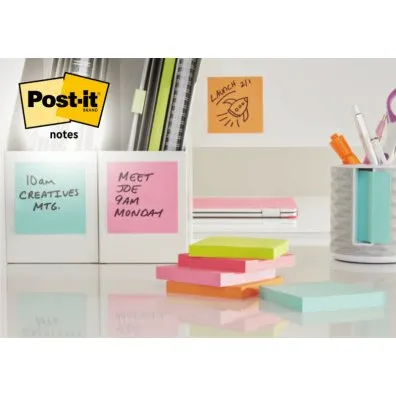 Post-it Notes Repositionnables Jaunes 100 Feuilles 76x76 mm