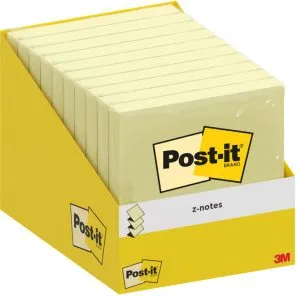 3M Post-it Z-Notes jaunes 76 x 76 mm (100 feuilles)
