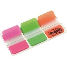 Post-it Index Rigide 25,4 x 38 mm - 3 Couleurs Fluo (66 unités)