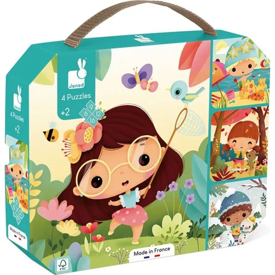 Janod Puzzles Évolutifs Saisons 4 en 1
