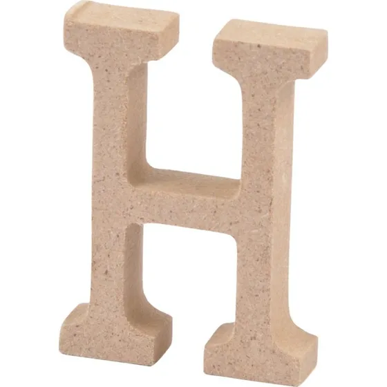 Lettre à Décorer H 5cm Naturel - MDF