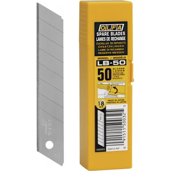 OLFA LB50S - 50 lames 18 mm en étui