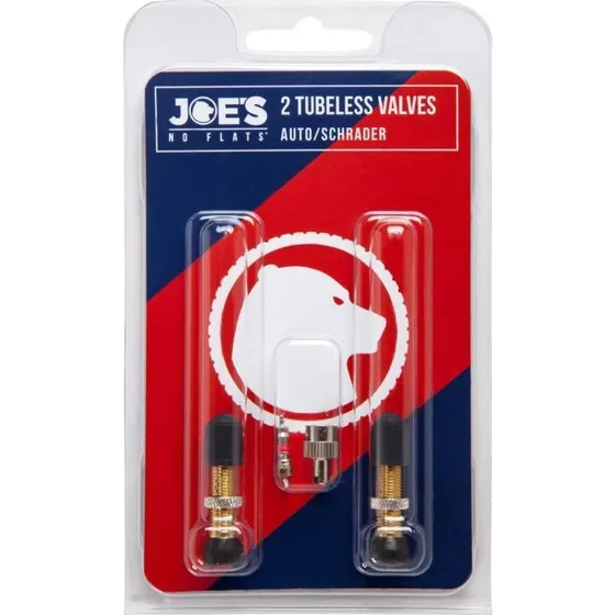 Joe's - Jeu de 2 valves tubeless standard noir