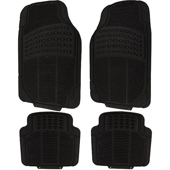 WOLTU Tapis de Sol Voiture Noir 4 Pièces