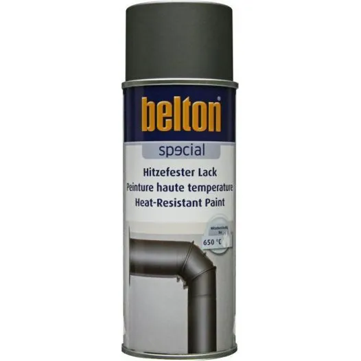 BELTON AUTO-K Bombe Peinture Haute Température 650°C 400ml Gris Fonte