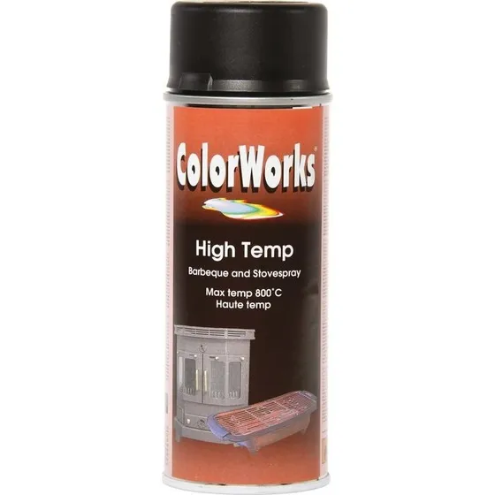 ColorWorks Peinture Haute Température Aérosol 400ml Noir